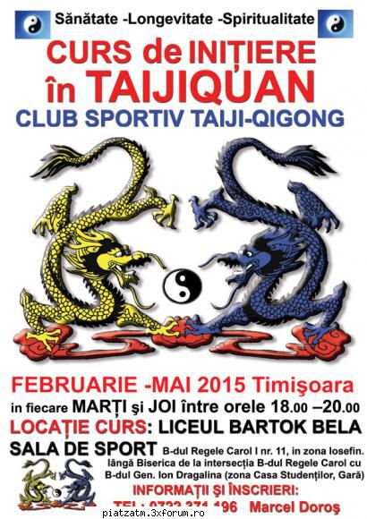 Curs de Taijiquan Febr-Mai 2015 Timisoara - CURS DE TAIJIQUAN SI QIGONG DINAMIC - Diverse!