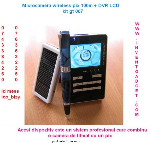 Microcamera in pix, ideala pentru a copia la examen - Model : Stilou pix GDT007 MICROCAMERA SPY - Diverse!