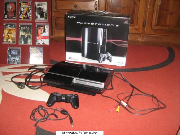 Vand Ps 3 + 8 jocuri - Vand Ps3 Sonyn 40 GB, in stare foarte buna ( - Electronice